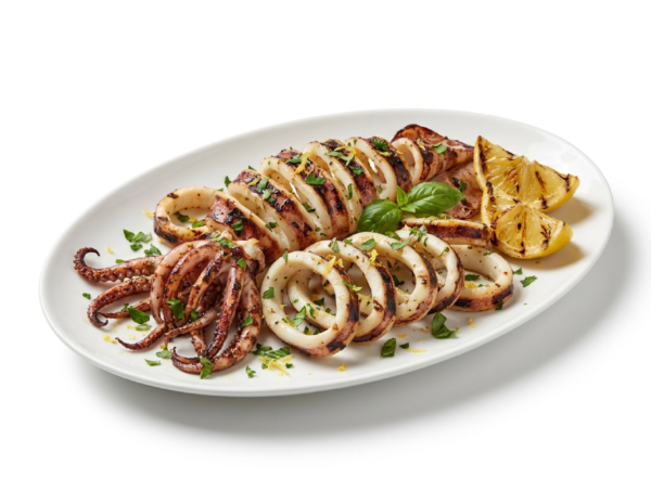 Calamars grillés à la plancha