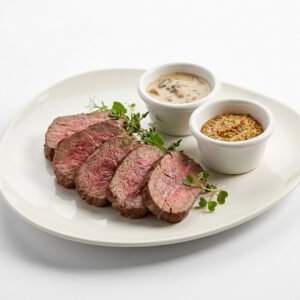 Emincé de bœuf sauce champignon ou moutarde à l'ancienne
