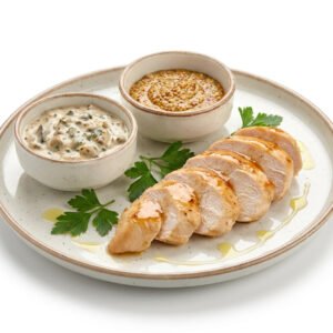 Emincé de poulet, sauce champignon ou moutarde à l'ancienne