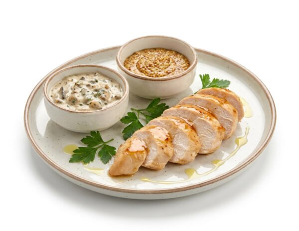 Emincé de poulet, sauce champignon ou moutarde à l'ancienne