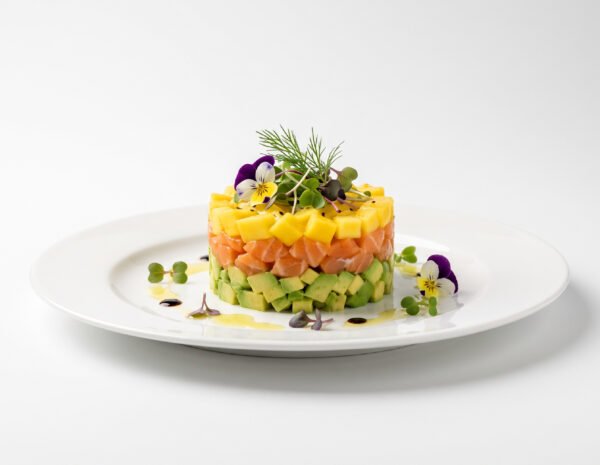 Tartare avocat saumon et mangue